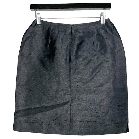 Oscar De La Renta Silk Mini Skirt Zip Back No Stretch - 4P - Picture 1 of 5